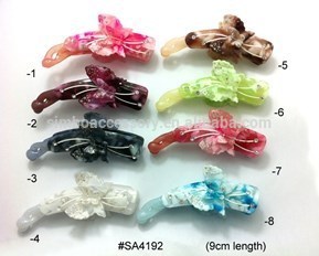 banana barrette/faux/imitation acetate banana clip/plastic banana clip/diamond clip/banana clip butterfly/hair accessories