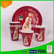 Christmas design of wedding dinner plate