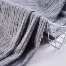 8*4 Rib Melange Flannel Knitted Fabric