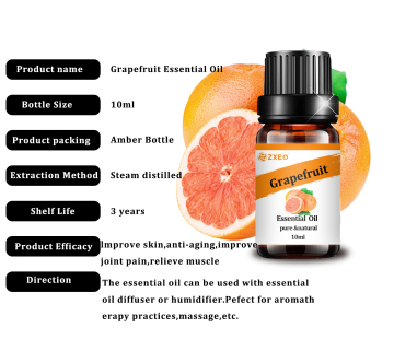 Wholesale Pure Natural Orange Grapefruit Essential Oil Grapefruit Oil for Air Fresh Skin Care Body Massage