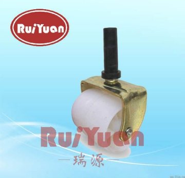 Bed frame caster with white nylon wheel