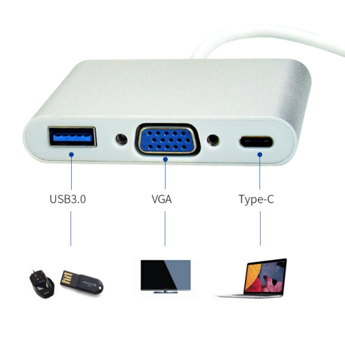 C C से VGA / PD / USB3.0 USB चार्जर टाइप करें