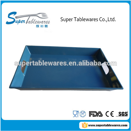 Rectangle large size Melamine tray, blue color, 20 inch