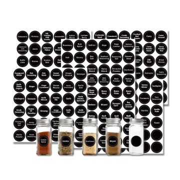 Kitchen Waterproof Washable Jar Stickers: Customizable Food Storage Containers and Preprinted Spice Jar Labels