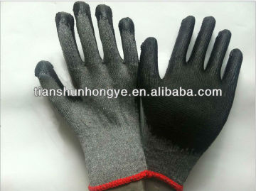 Rubber palm black industrial latex gloves