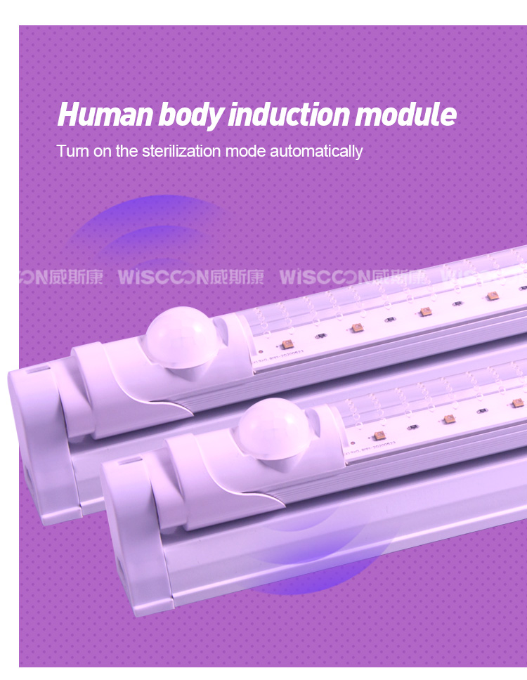 T8 UVC LED Disinfection Tube with PIR Motion Sensor