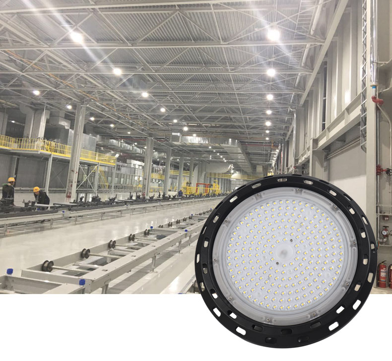 High Bay Lights Cover Led Ufo 100W 200W Grow 5000K Industrial Housing Light