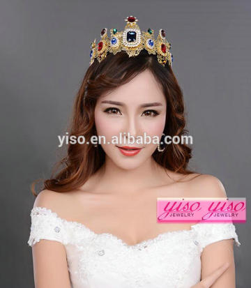 hair jewelry alloy rhinestone beauty pageant crown