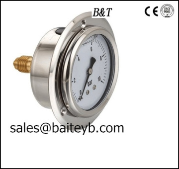 stainless steel brass internal pressure gauge flange