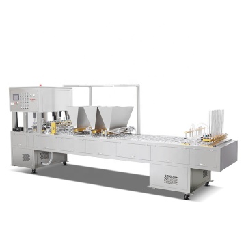 Yogurt Cup Filling and Sealing Machine with Wheat Cap Matching