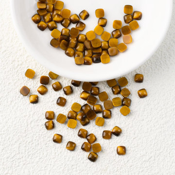 Natural Coffee Brown Tiger's eye quadrate Cabochon stones