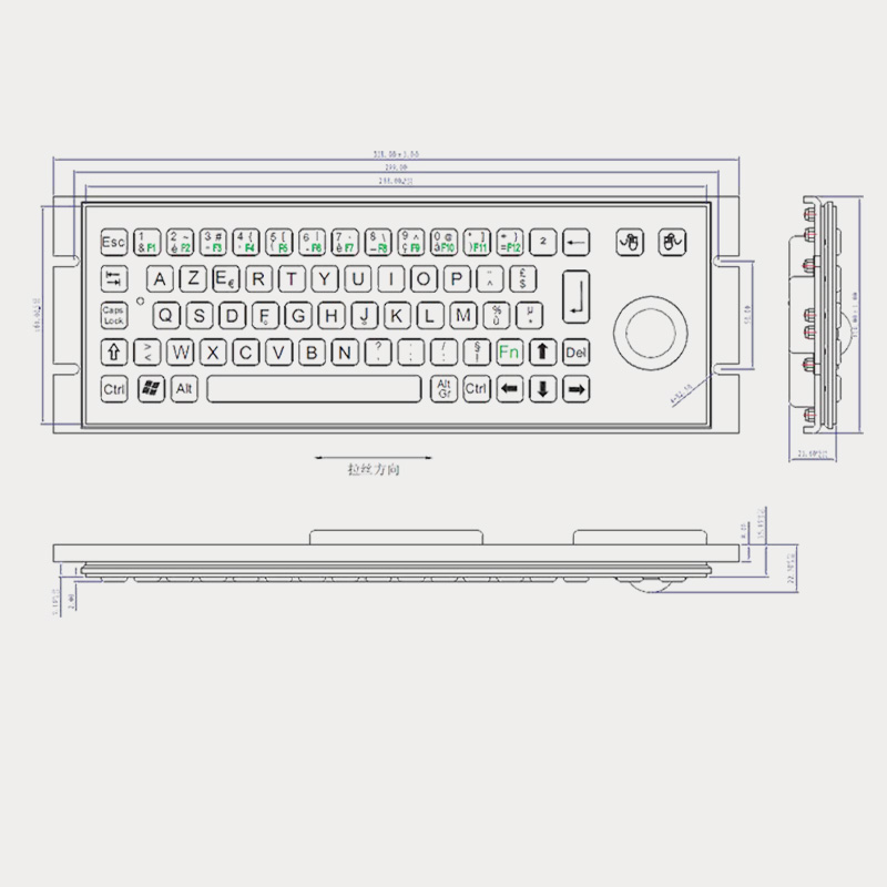 IP65 لوحة المفاتيح الفولاذ المقاوم للصدأ