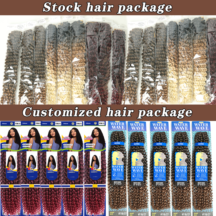 Wholesale Kanekalon Passion Twist Prelooped Braiding 18" Synthetic Crochet Braid Hair 22 inch Water Wave Passion Twist Hair