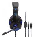 Gaming Headset, Spiel Kopfhörer PC USB Stereo Bunte Beleuchtung Gaming Kopfhörer Mit Mikrofon für Computer 1 Käufer