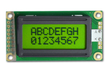 Serial port 8 charactersx2 lines lcd module