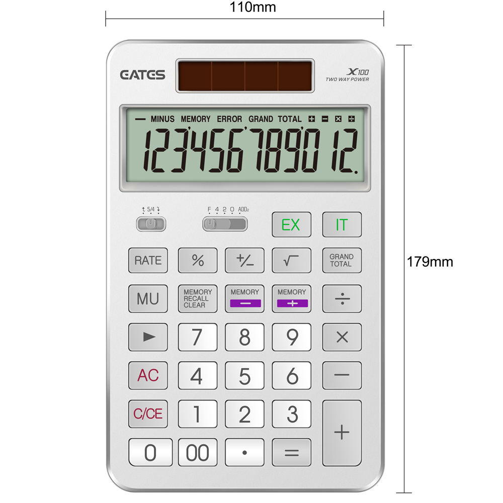 New Design 12 Digits Laser Engraving OEM LOGO Aluminum Calculator Gift Calculator