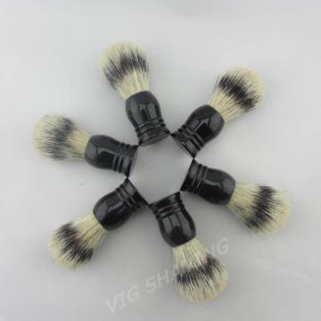 Faux badger color Boar Bristle shaving brush black resin handle, Men Brush gift