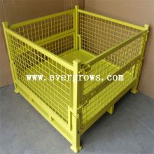 Warehouse Folding Stacking Metal Steel Storage Cage