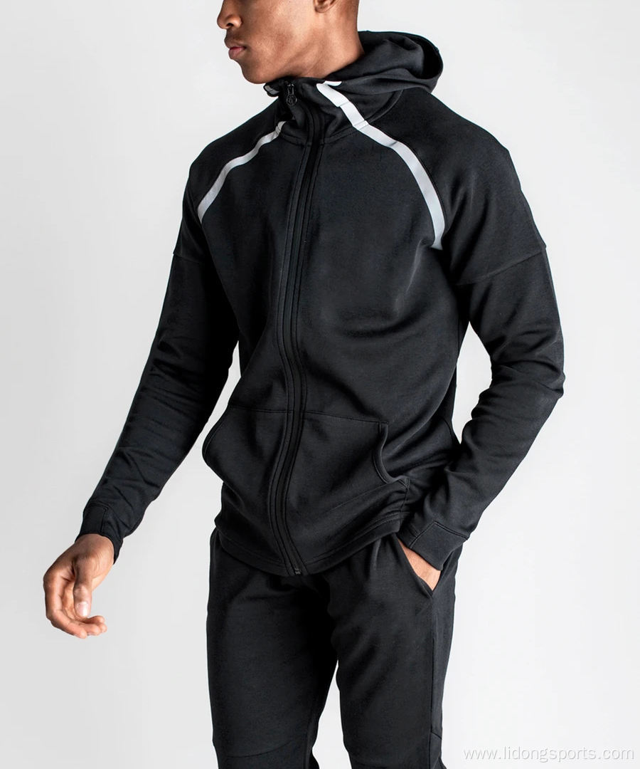 Men Active Wear Full Zip Warm Tracksuit Sports