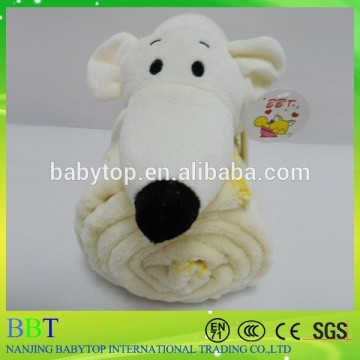 baby blanket with plush mouse, animal head plush baby blanket