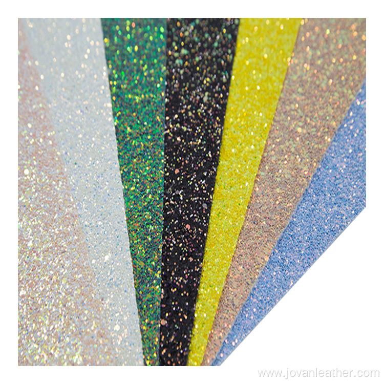 OEM Faux leather glitter faux leather materials