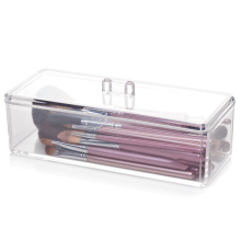 Clear Acrylic Makeup Organizer Box - Brush Holder for Makeup Brushes