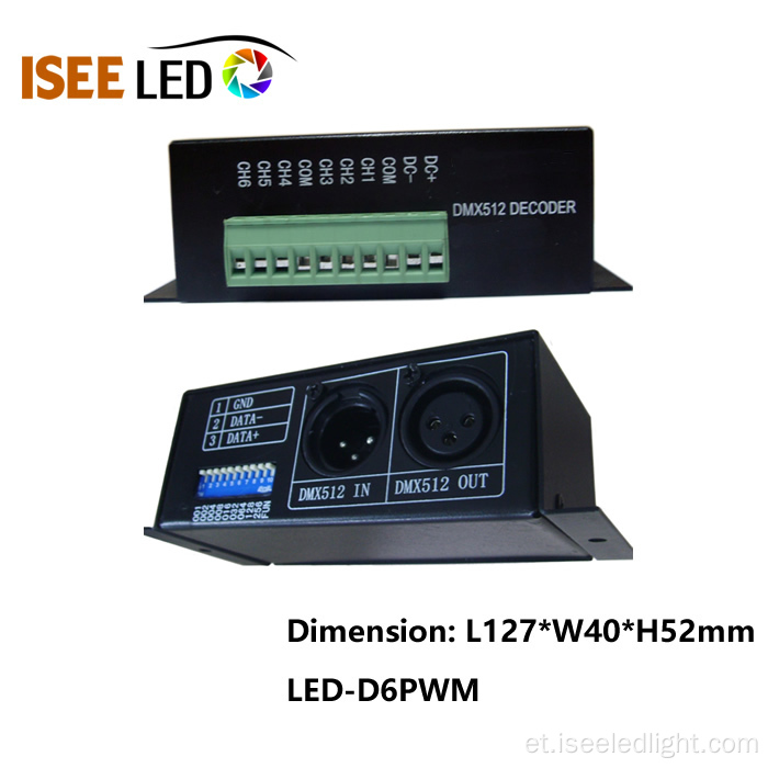 120A PWM LED -kontrolleri dekoodri 24 kanalit
