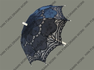 Black Battenburg Lace Parasol - Lady's Parasol