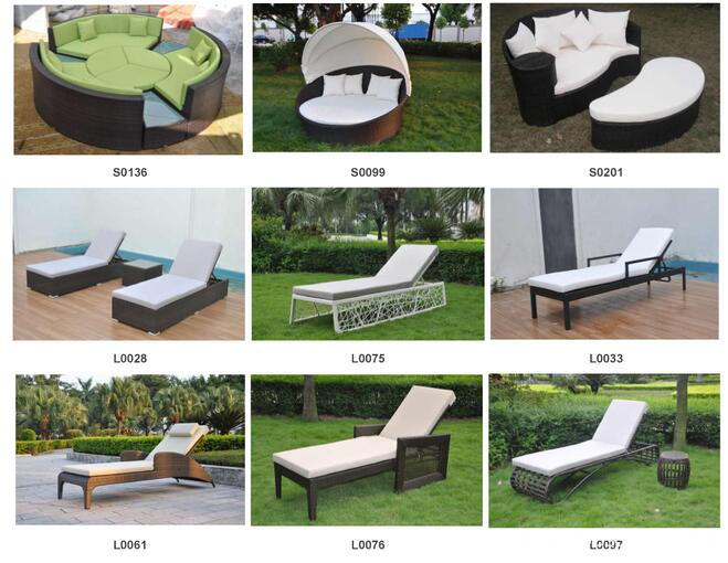 Rattan Garden Sun Lounger