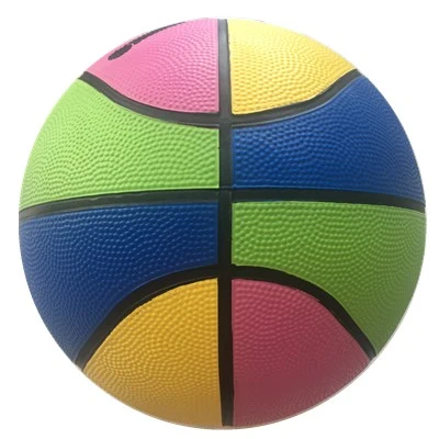 Four Color Size 7 Rubber Basketball