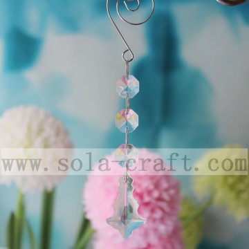 Clear Crystal Drop Prisms Chandelier Irregular Pendant Lamp Acrylic Ornament For Wedding Decoration
