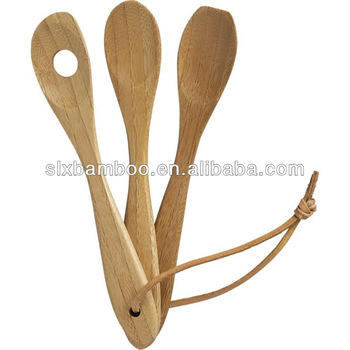 3pcs bamboo serving spoons set wholesale