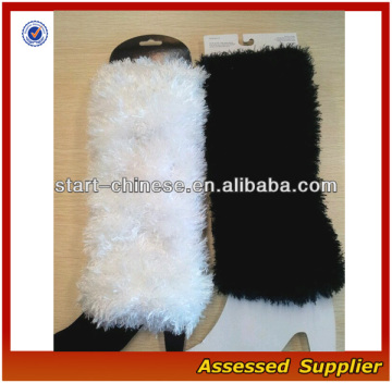 Women Fuzzy Boot Socks/Knit leg warmers/ Polyester Fuzzy Leg warmer/ Furry Boot Leg warmer Nora-00068