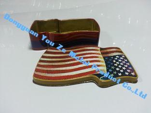 Painted Cartoon Tin Candy Containers , Tinplate Tea / Coffe