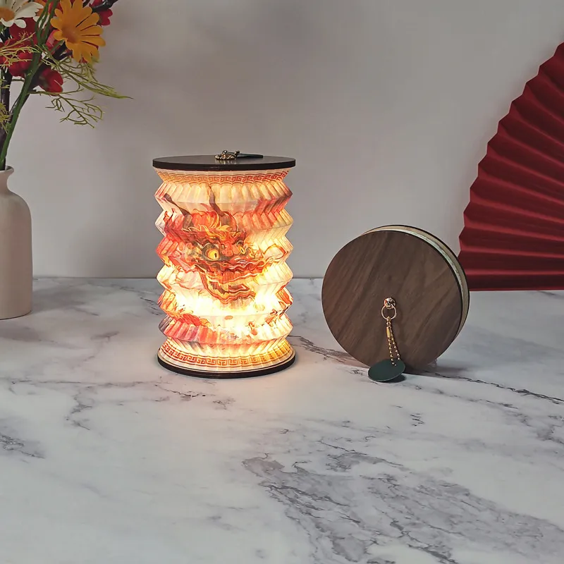 Elegant Portable Paper Lantern Night Light for Cozy Spaces