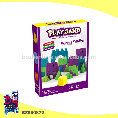 Wholesale educational toy color play sand toy funny castle for kids-500g