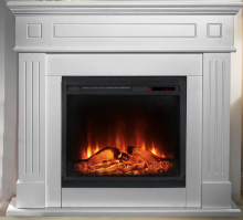 Cheap Mechanical Controller Electric Fireplace: Classic French Style with Artificial Flame