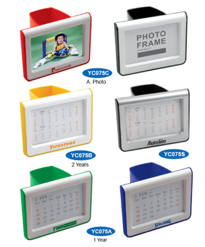 Promotionele plastic pennenhouder met kalender of foto