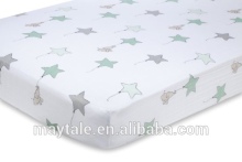 Muslin Fitted Crib Sheet with Certified Organic Cotton and Pre-washed