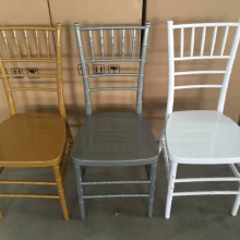 Wedding Banquet Event Plastic white gold chiavari chair