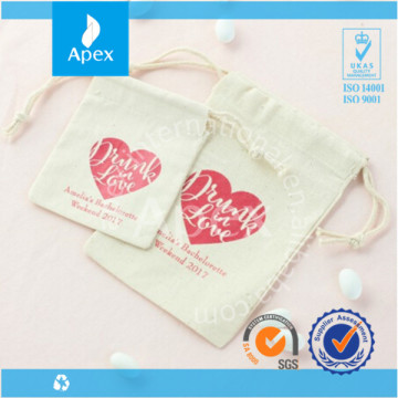 personalized nature cotton wedding favor bag pouch