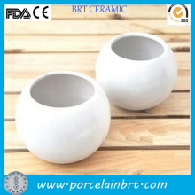 Cheap white round mini Ceramic Flower Pot