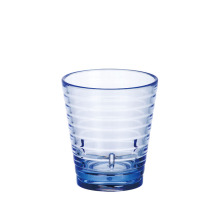 Unbreakable Clear Liner Colored Bar 9oz Stripe Plastic Hotel Water Cup