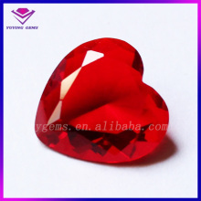 Alibaba Wholesale Heart Shape Loose Red Glass Stone