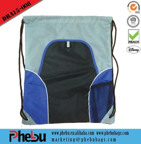 Top Quality Promotional Nylon Drawstring Bag/ Nylon Drawstring Backpack(DRA15-008)