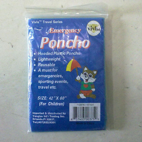 Poncho dùng một lần trong suốt