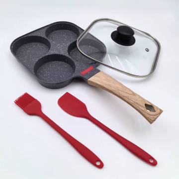 4 Section Divider Nonstick Aluminum Egg Frying Pan Set