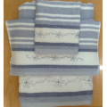 Luxury Gift Bath Towel Set with Paper band Dobby Solid Color