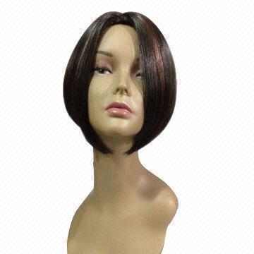 Synthetic short wig, back is shorter than front