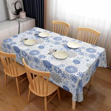 Flower Decorative PVC Tablecloth Printing with Fabric